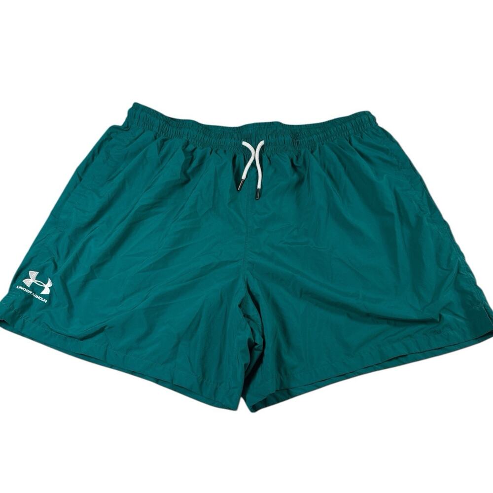 Under Armour Teal Athletic Shorts with White Drawstring